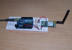 GSM2 Click connected to an Arduino